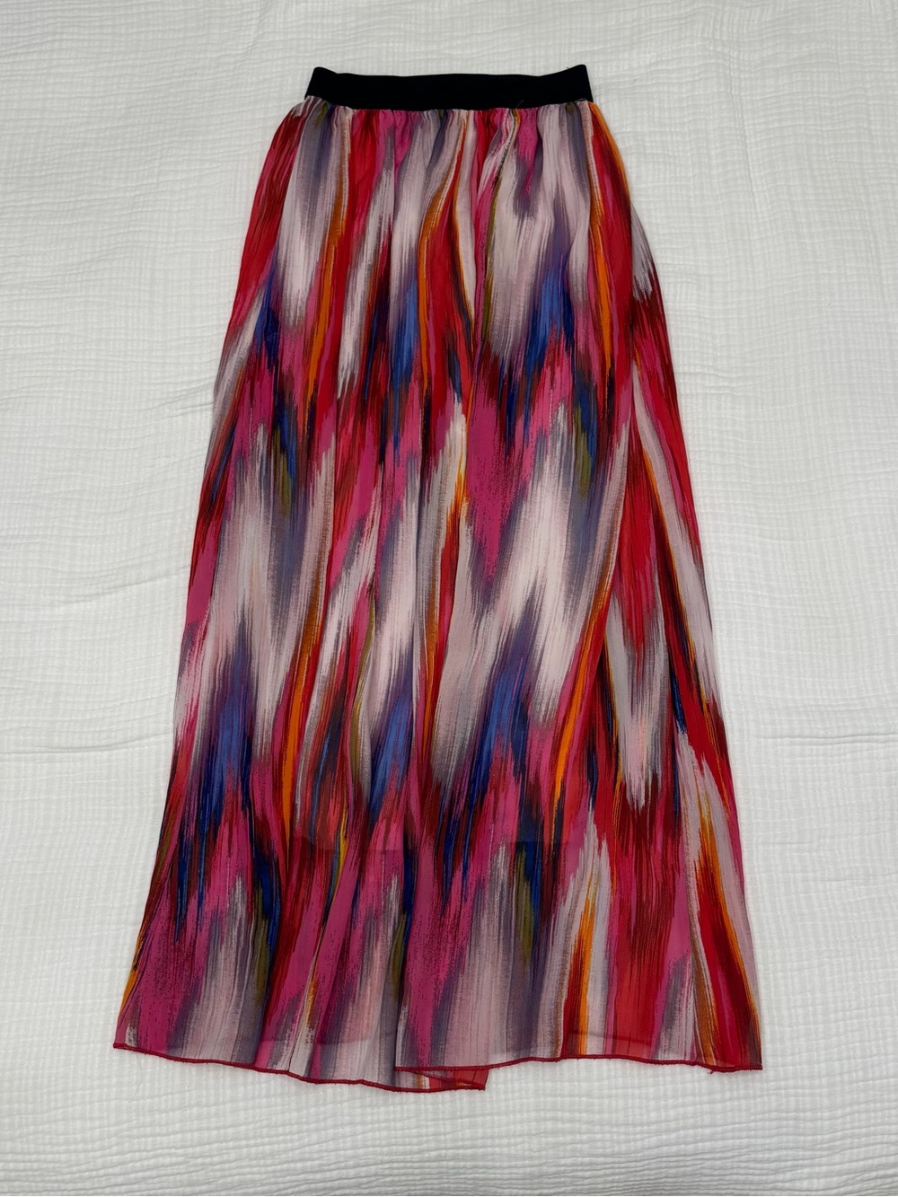 catch my i colorful abstract print maxi skirt